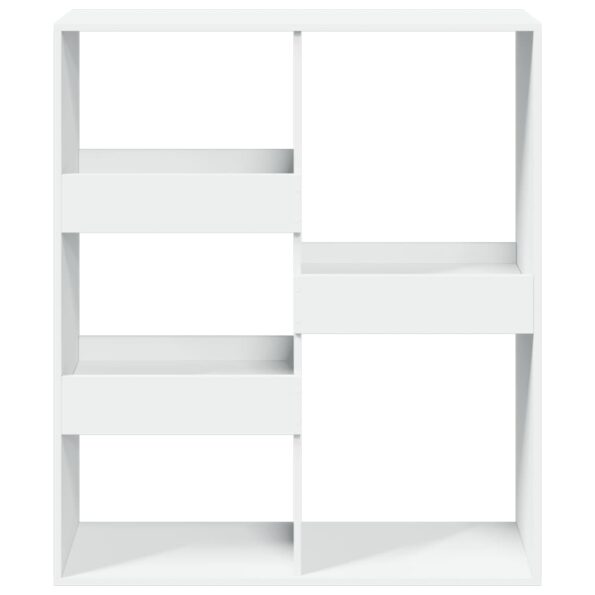 vidaXL Knižnica/deliaca stena biela 100x33x115 cm – Obrázok 4