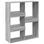 vidaXL Knižnica/deliaca stena sivá sonoma 100x33x115 cm – Obrázok 2