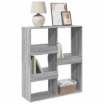 vidaXL Knižnica/deliaca stena sivá sonoma 100x33x115 cm – Obrázok 3