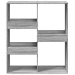vidaXL Knižnica/deliaca stena sivá sonoma 100x33x115 cm – Obrázok 4