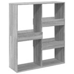 vidaXL Knižnica/deliaca stena sivá sonoma 100x33x115 cm – Obrázok 6