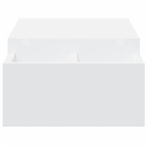 vidaXL Stojan na monitor s policou biely 50x27x15 cm kompozitné drevo – Obrázok 5