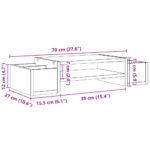 vidaXL Stojan na monitor s policou biely 50x27x15 cm kompozitné drevo – Obrázok 9