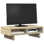 vidaXL Stojan na monitor dub sonoma 50x27x15 cm kompozitné drevo – Obrázok 3