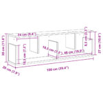 vidaXL Nástenná skrinka 100x20x30 cm čierna kompozitné drevo – Obrázok 9