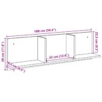 vidaXL Nástenná skrinka 100x16,5x30 cm dub sonoma kompozitné drevo – Obrázok 9