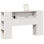 vidaXL Čelo postele s úložným priestorom biele 150 cm borovica – Obrázok 2