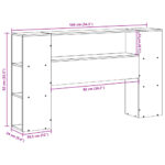 vidaXL Čelo postele s úložným priestorom biele 150 cm borovica – Obrázok 10