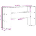 vidaXL Čelo postele s úložným priestorom voskovo hnedé 140 cm borovica – Obrázok 10