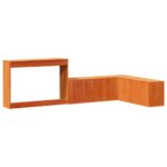 vidaXL Nočný stolík s písacím stolom, hnedý 222x107x75 cm, borovica – Obrázok 6