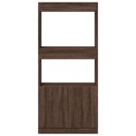 vidaXL Vysoká skrinka hnedý dub 63x33x140 cm kompozitné drevo – Obrázok 5