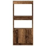 vidaXL Vysoká skrinka staré drevo 63x33x140 cm kompozitné drevo – Obrázok 5