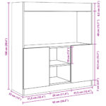 vidaXL Vysoká skrinka biela 92x33x100 cm kompozitné drevo – Obrázok 12