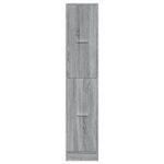 vidaXL Skrinka na lieky sivý dub sonoma 30x41x144,5 kompozitné drevo – Obrázok 5