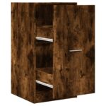 vidaXL Skrinka na lieky dymový dub 40x41x77,5 cm kompozitné drevo – Obrázok 2