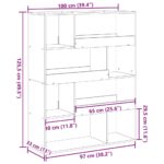 vidaXL Knižnica biela 100x33x125,5 cm kompozitné drevo – Obrázok 9