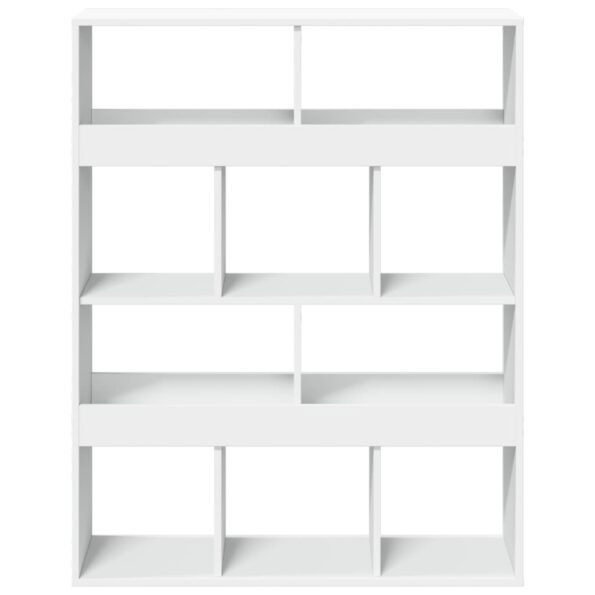 vidaXL Knižnica biela 100x33x125,5 cm kompozitné drevo – Obrázok 4