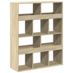 vidaXL Knižnica dub sonoma 100x33x125,5 cm kompozitné drevo – Obrázok 2