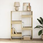 vidaXL Knižnica dub sonoma 100x33x135 cm kompozitné drevo – Obrázok 3