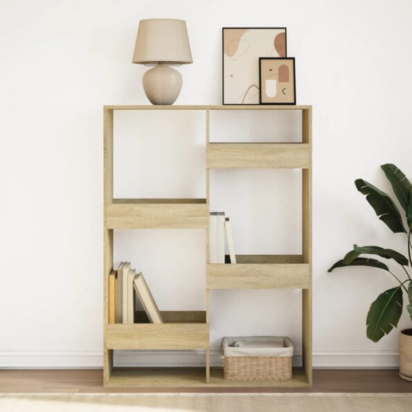 vidaXL Knižnica dub sonoma 100x33x135 cm kompozitné drevo – Obrázok 3