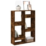 vidaXL Knižnica dymový dub 100x33x135 cm kompozitné drevo