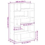 vidaXL Deliaca stena dub sonoma 100x33x156,5 cm kompozitné drevo – Obrázok 9