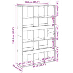 vidaXL Deliaca stena biela 100x33x156,5 cm kompozitné drevo – Obrázok 9