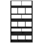 vidaXL Deliaca stena čierna 100x33x187,5 cm kompozitné drevo – Obrázok 4