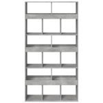 vidaXL Deliaca stena betónová sivá 100x33x187,5 cm kompozitné drevo – Obrázok 4