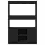 vidaXL Vysoká skrinka čierna 92x33x140 cm kompozitné drevo – Obrázok 5