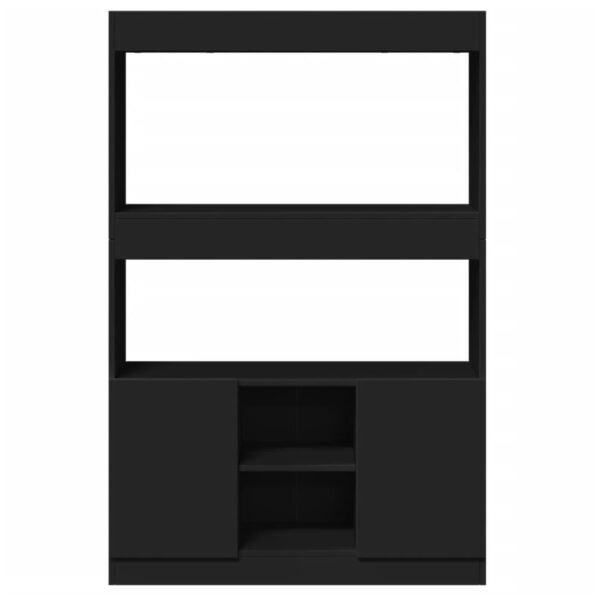 vidaXL Vysoká skrinka čierna 92x33x140 cm kompozitné drevo – Obrázok 5