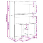 vidaXL Vysoká skrinka betónovo sivá 92x33x140 cm kompozitné drevo – Obrázok 12