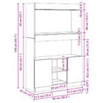 vidaXL Vysoká skrinka hnedý dub 92x33x140 cm kompozitné drevo – Obrázok 12