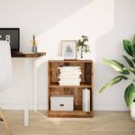 vidaXL Knižnica staré drevo 60x24x76 cm kompozitné drevo – Obrázok 3