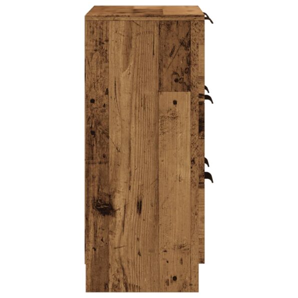 vidaXL Komoda staré drevo 60x30x70 cm kompozitné drevo – Obrázok 5