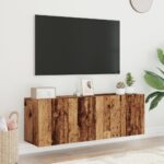 vidaXL TV skrinky nástenné 2 ks staré drevo 60x30x41 cm – Obrázok 3