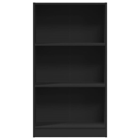 vidaXL Knižnica čierna 60x24x109 cm kompozitné drevo – Obrázok 4