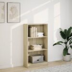 vidaXL Knižnica dub sonoma 60x24x109 cm kompozitné drevo – Obrázok 3