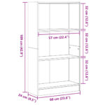 vidaXL Knižnica dub sonoma 60x24x109 cm kompozitné drevo – Obrázok 9
