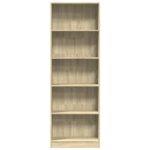 vidaXL Knižnica dub sonoma 60x24x176 cm kompozitné drevo – Obrázok 4