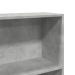 vidaXL Knižnica betónovo sivá 80x24x143 cm kompozitné drevo – Obrázok 7