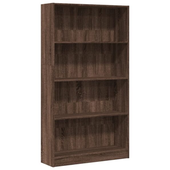 vidaXL Knižnica hnedý dub 80x24x143 cm kompozitné drevo – Obrázok 2