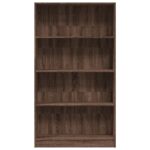 vidaXL Knižnica hnedý dub 80x24x143 cm kompozitné drevo – Obrázok 4