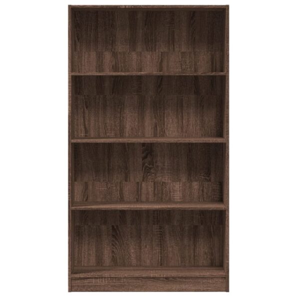 vidaXL Knižnica hnedý dub 80x24x143 cm kompozitné drevo – Obrázok 4