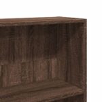 vidaXL Knižnica hnedý dub 80x24x143 cm kompozitné drevo – Obrázok 7