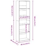 vidaXL Knižnica biela 60x30x189 cm kompozitné drevo – Obrázok 9