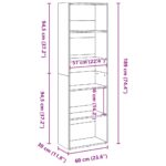 vidaXL Knižnica čierna 60x30x189 cm kompozitné drevo – Obrázok 9