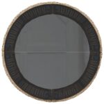 vidaXL Záhradná pohovka stolík a podložky polkruhová béžová polyratan – Obrázok 6