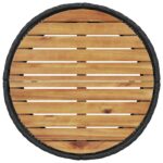 vidaXL Záhradná pohovka stolík a podložky polkruhová čierna polyratan – Obrázok 6