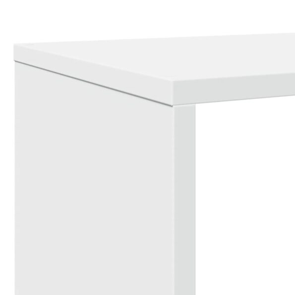 vidaXL Knižnica biela 132x29x141,5 cm kompozitné drevo – Obrázok 9